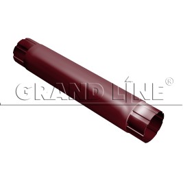Труба круглая соединительная GL 90мм 1м RAL 3005 красное вино