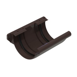 Соединитель желоба, темно-коричневый, RAL 8019, 152/100 SMARTLINE PVC