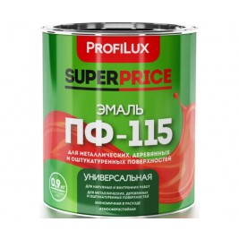 Эмаль ПФ-115 черная 0,9кг SUPERPRICE Profilux