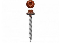 Саморез кровельный 4,8х70 RAL 8004 (100 шт/уп, медно-коричневый)