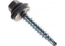 Саморез кровельный 4,8х35 RAL 7004 (250 шт/уп, сигнальный серый)