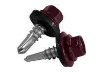 Саморез кровельный 5,5х19 RAL 3005 (винно-красный)