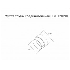 Муфта трубы соединительная ПВХ Grand Line стандарт шоколадная