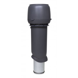 Выход вытяжки 125/160/700 ИЗ серый с колпаком VILPE Standart