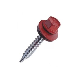 Саморез кровельный 4,8х35 RAL 3009 (250 шт/уп, красная окись)