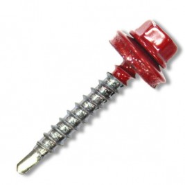 Саморез кровельный 4,8х38 RAL 3003 (рубиново-красный)