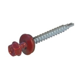Саморез кровельный 4,8х70 RAL 3003 (100 шт/уп, рубиново-красный)