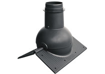 Коньковый элемент Krovent Pipe-Cone черный (RAL 9005)