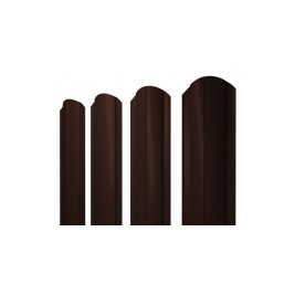 Штакетник металлический Круглый фигурный 0,45 PE-Double RAL 8017