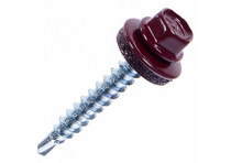 Саморез кровельный 4,8х35 RAL 3005 (250 шт/уп, винно-красный)
