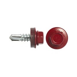 Саморез кровельный 5,5х19 RAL 3003 (рубиново-красный)