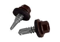 Саморез кровельный 5,5х19 RAL 8017 (шоколадно-коричневый)