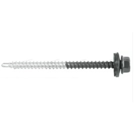 Саморез кровельный 4,8х70 RAL 7005 (100 шт/уп, мышино-серый)