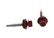 Саморез кровельный 4,8х29 RAL 3011 (250 шт/уп, коричнево-красный)