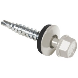 Саморез кровельный 4,8х35 RAL 9006 (бело-алюминиевый)