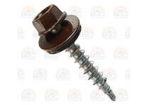 Саморез кровельный 4,8х50 RAL 8017 (шоколадно-коричневый)