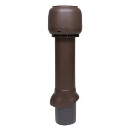 Выход вытяжки 125/160/700 ИЗ коричневый с колпаком VILPE Standart