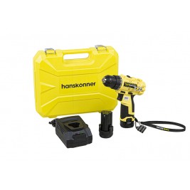 Hanskonner HCD1230R Дрель аккумуляторная 12В, 2акк. 2Ач, 30нм,кейс