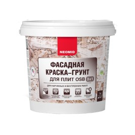 Грунт-Краска для плит OSB Proff фасадная 3в1 7кг Неомид