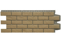 Фасадная панель Grand Line Состаренный кирпич Элит/Design Plus солома с темно-бежевым швом