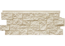 Фасадная панель Grand Line Дикий камень Стандарт/Classic молочная