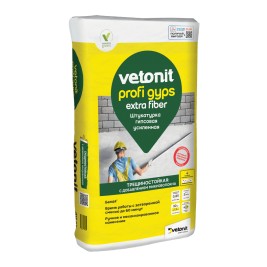 Штукатурка гипсовая усиленная Vetonit profi gyps 30кг (40 шт/под)