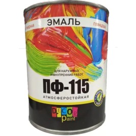 Эмаль ПФ-115 красная 0,8кг Dekor paint
