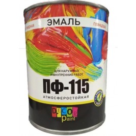 Эмаль ПФ-115 бирюзовая 0,8кг Dekor paint