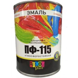 Эмаль ПФ-115 коричневая 0,8кг Dekor paint