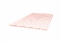 Поликарбонат сотовый прозрачный 4мм*2100*6000 BOTANICA (розовый) Sellex