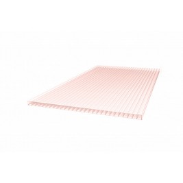 Поликарбонат сотовый прозрачный 4мм*2100*6000 BOTANICA (розовый) Sellex