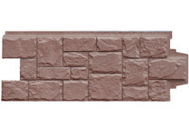 Фасадная панель Grand Line Крупный камень Элит/ Design Plus миндаль