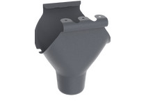 Воронка желоба, матовый серый графит, RAL 7024, 125/90, Rima Matt