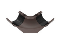 Угол желоба 90°, внутренний, матовый коричневый, RAL 8017, 125/90, Rima Matt