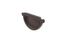Заглушка желоба универсальная, матовый коричневый, RAL 8017, 125/90, Rima Matt