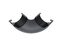 Угол желоба 90°, внешний, матовый серый графит, RAL 7024, 125/90, Rima Matt