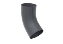 Колено стока, матовый серый графит, RAL 7024, 125/90, Rima Matt