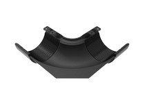 Угол желоба 135°, внутренний, матовый чёрный, RR33, 125/90, GLC Matt