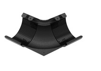 Угол желоба 90°, внутренний, матовый чёрный, RR33, 125/90, GLC Matt