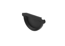 Заглушка желоба универсальная, матовый чёрный, RR33, 125/90, GLC Matt