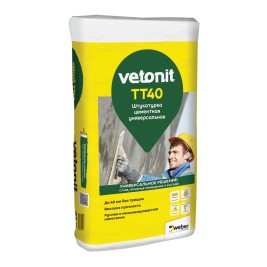 Штукатурка цементная универсальная Vetonit TT40 25кг (48 шт/под)