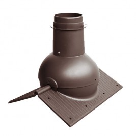 Коньковый элемент Krovent Pipe-Cone коричневый (RAL 8017)