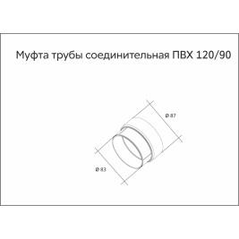 Муфта трубы соединительная ПВХ Grand Line графит (RAL 7024)