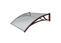 Козырек 1500мм прозрачный УСИЛЕННЫЙ кронштейн коричневый Faracs