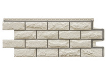 Фасадная панель Grand Line Колотый камень Премиум/Design молочный со швом RAL 7006