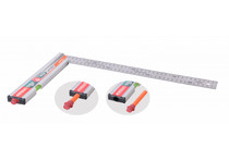 Угольник с уровнем и карандашом КУЛИБИН,500мм,нерж сталь, Sturm!