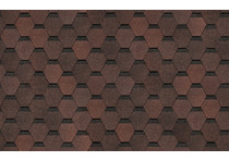 Гибкая черепица Docke EURASIA ШЕСТИГРАННИК Коричневый 3м2