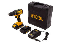 Дрель-шуруповерт аккумуляторная CDL-18-02BM, 18В, 30Нм, 2х2Ач, кейс Denzel