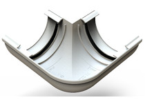 Угол желоба внешний 90°, белый, RAL 9003, 125/80 SMARTLINE PVC