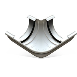 Угол желоба внешний 135°, белый, RAL 9003, 125/80 SMARTLINE PVC